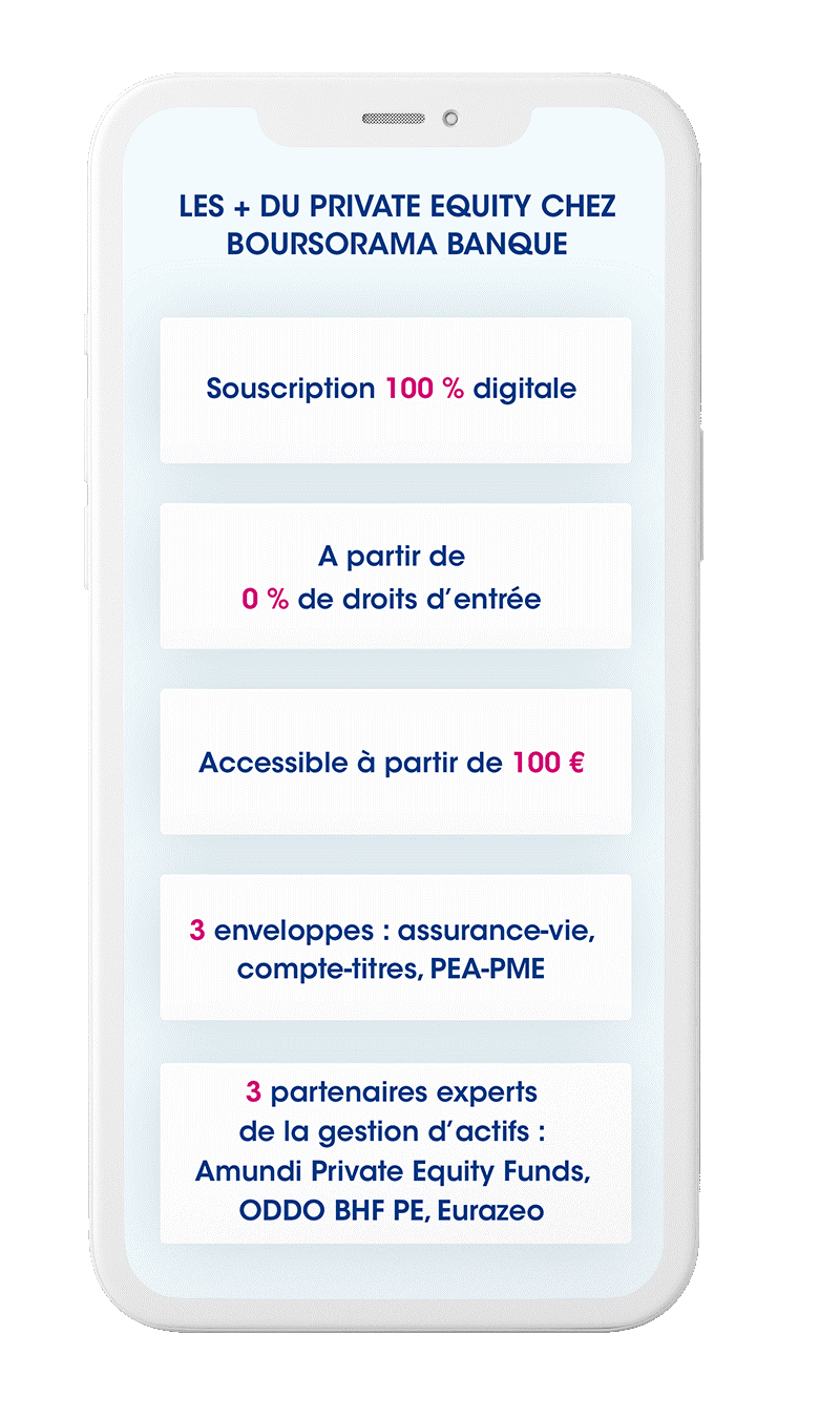 Les + du pravite equity chez Boursorama Banque