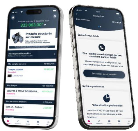 Visuel application bancaire espace client BoursoFirst