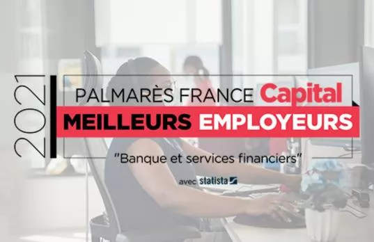 Boursorama classée 8eme  au Palmarès Capital des Meilleurs Employeurs 2021 secteur Banques et services financiers