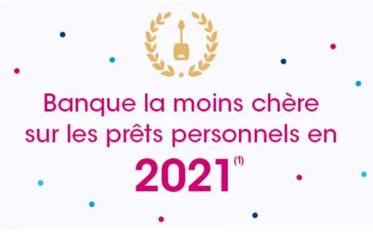 Boursorama banque classée banque la moins chère sur les prêts personnels 2021