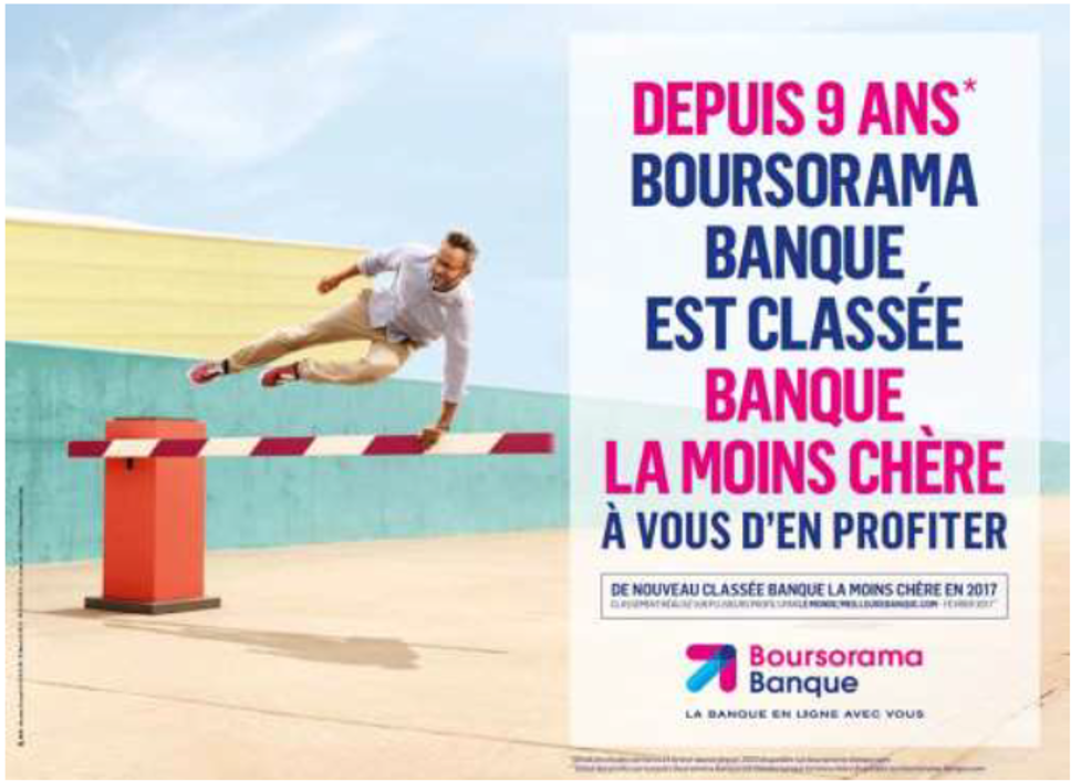 Visuel campagne d'affichage de Boursorama Banque 