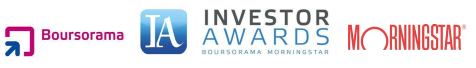 Logo de Boursorama Banque, des Investor Awards et de Morningstar