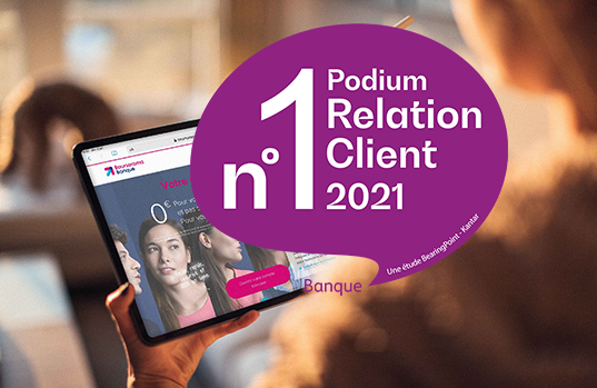 Boursorama conserve la 1ère place sur le Podium de la Relation Client 2021 dans le secteur bancaire et 61 % de ses clients reconnaissent sa capacité d'adaptation face à la crise