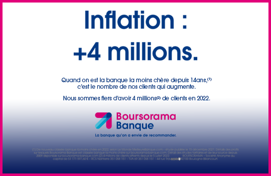 Boursorama Banque franchit le cap des 4 millions de clients